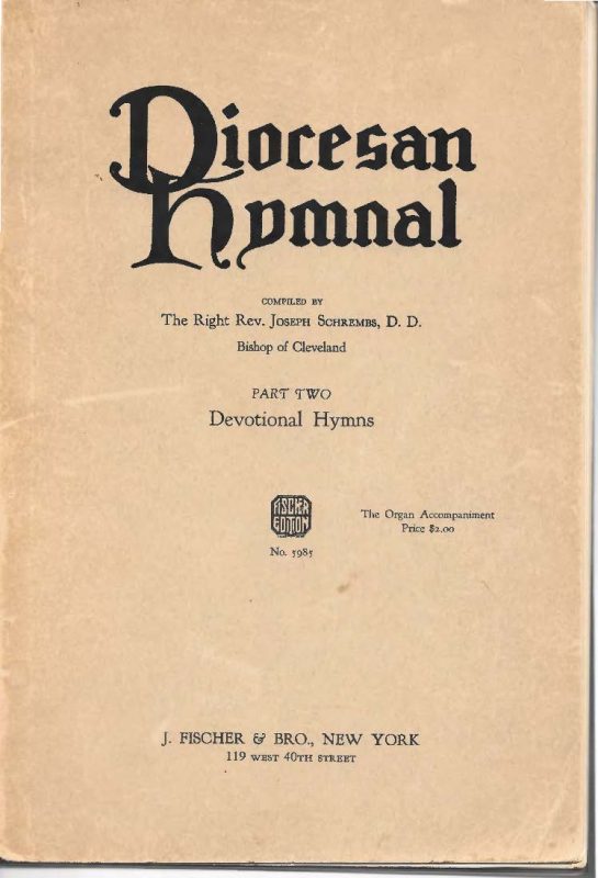 Cleveland Diocesan Hymnal Part 2, 1928